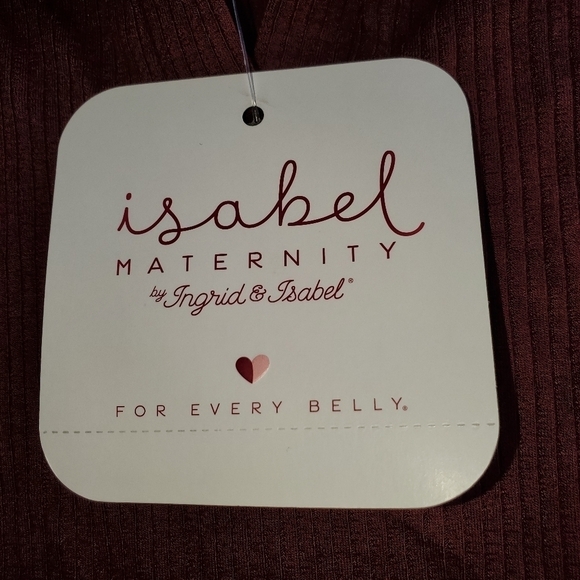 Burgandy Ribbed Tanktop Maternity NWT - Picture 4 of 7